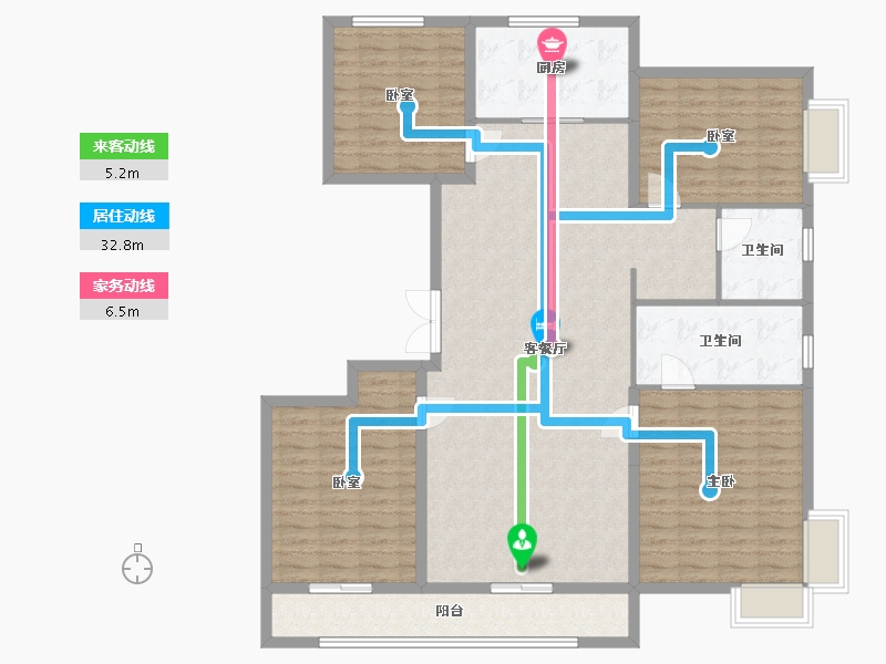 北京-北京市-颐瑞府-143.20-户型库-动静线