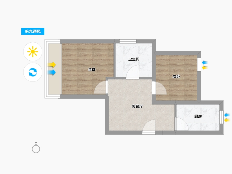 辽宁省-大连市-大华锦绣华城 晴麓-38.00-户型库-采光通风