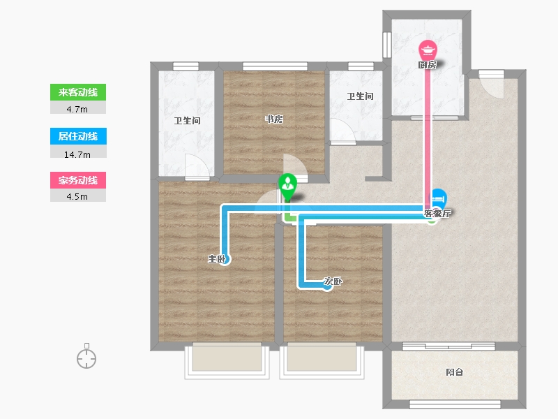 山东省-德州市-东海院子西区-88.00-户型库-动静线