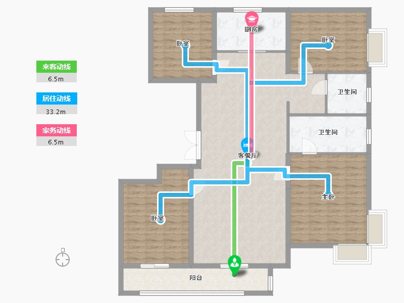 北京-北京市-颐瑞府-141.60-户型库-动静线