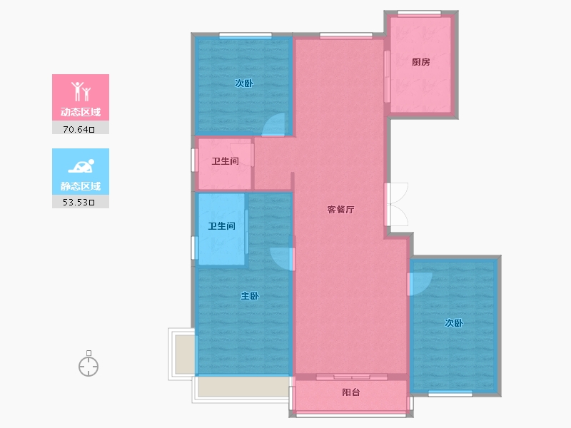 北京-北京市-颐瑞府-112.80-户型库-动静分区