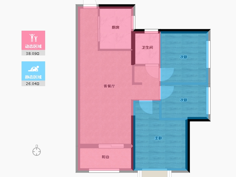 广东省-深圳市-星河盛境御府-68.80-户型库-动静分区