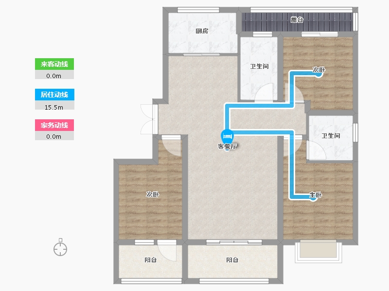 河北省-邢台市-麒麟郡-106.00-户型库-动静线