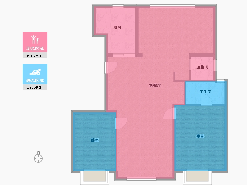 北京-北京市-和光瑞府-102.66-户型库-动静分区