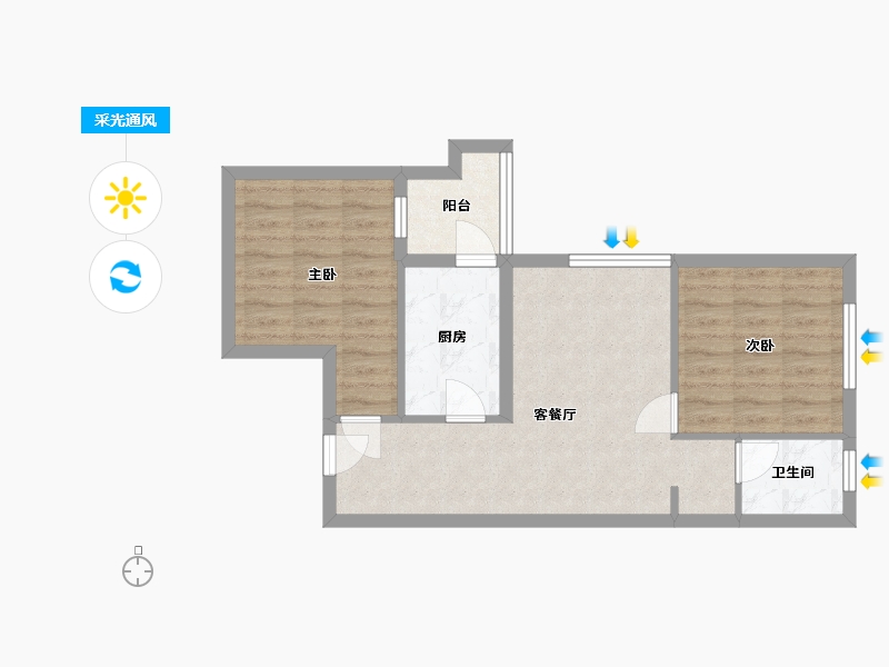 福建省-厦门市-洋唐居住区-47.00-户型库-采光通风