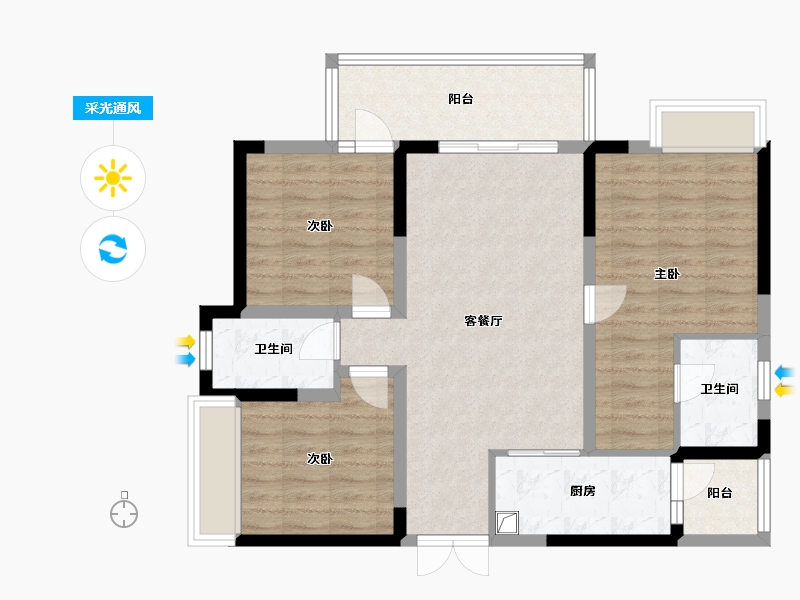 四川省-成都市-川发天府上城-92.00-户型库-采光通风