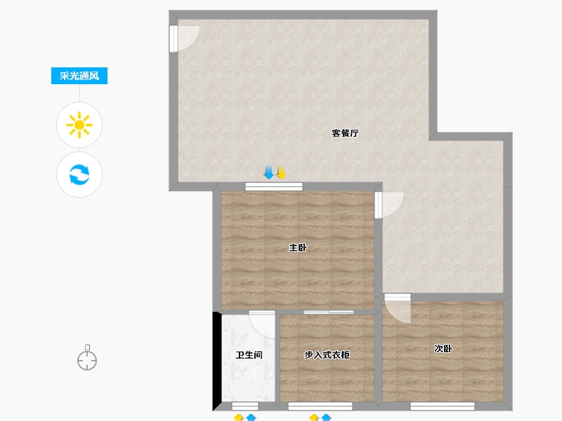 湖南省-长沙市-四季美景1期-176.00-户型库-采光通风