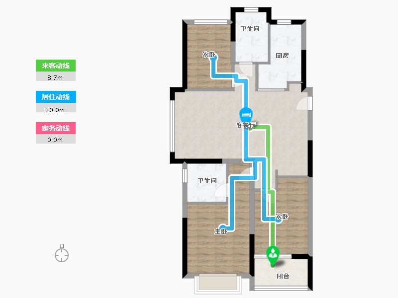 浙江省-金华市-建投秦塘府-88.00-户型库-动静线