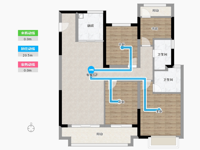 浙江省-台州市-云樾天境-104.01-户型库-动静线