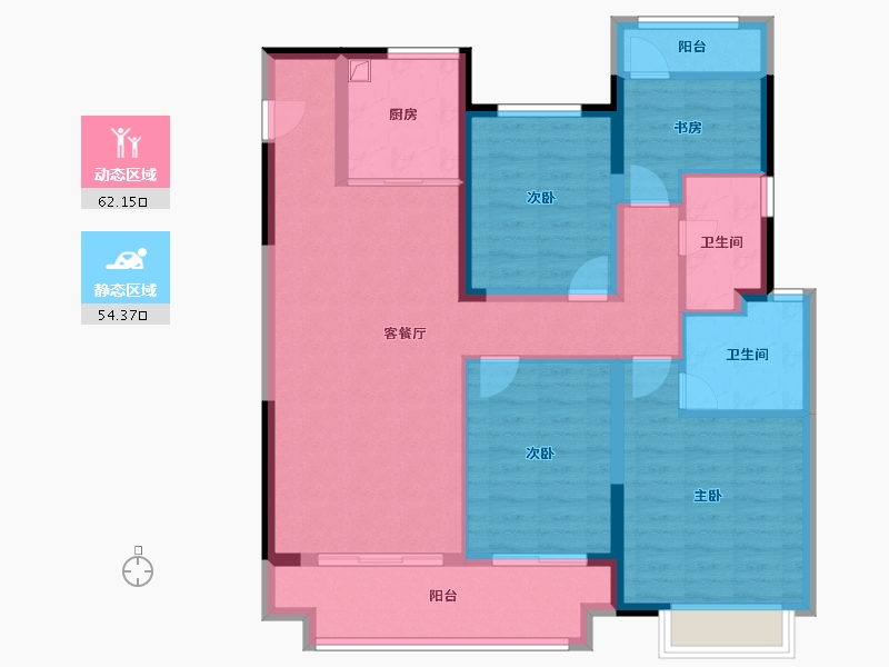 浙江省-台州市-云樾天境-104.01-户型库-动静分区