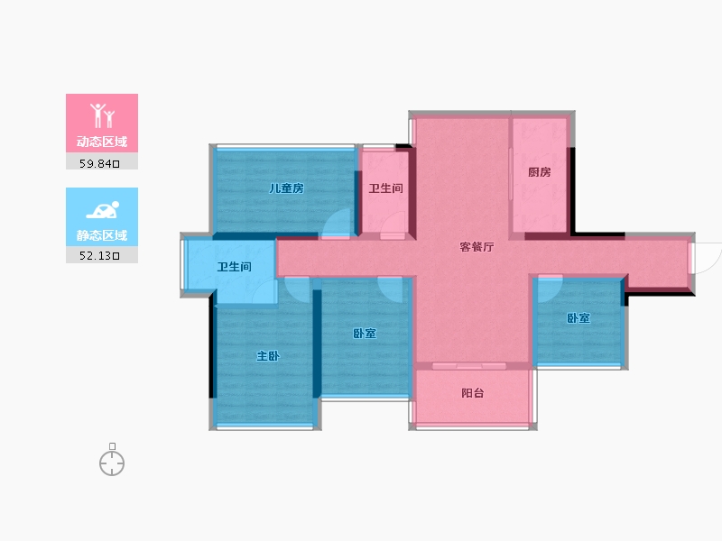 广西壮族自治区-南宁市-保利宸上印-98.88-户型库-动静分区