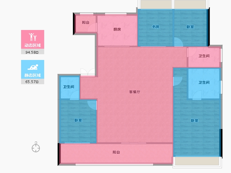 江苏省-泰州市-新城湖畔天境-148.98-户型库-动静分区