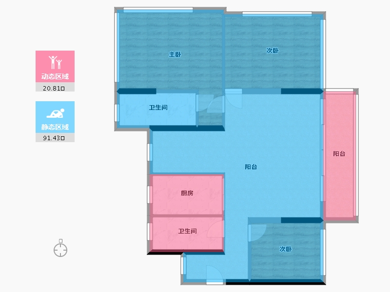 广东省-珠海市-横琴华发金融城·横琴玺-101.47-户型库-动静分区