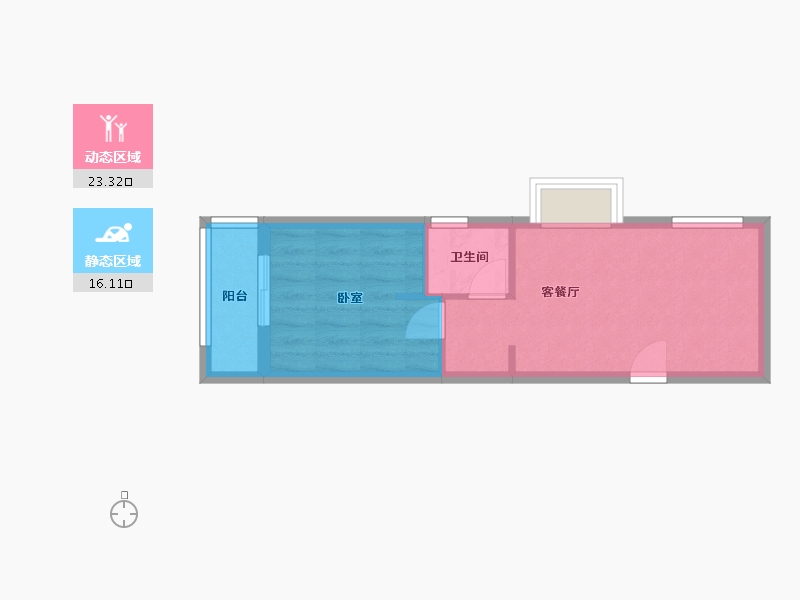 福建省-福州市-凯佳江南江南里-34.95-户型库-动静分区