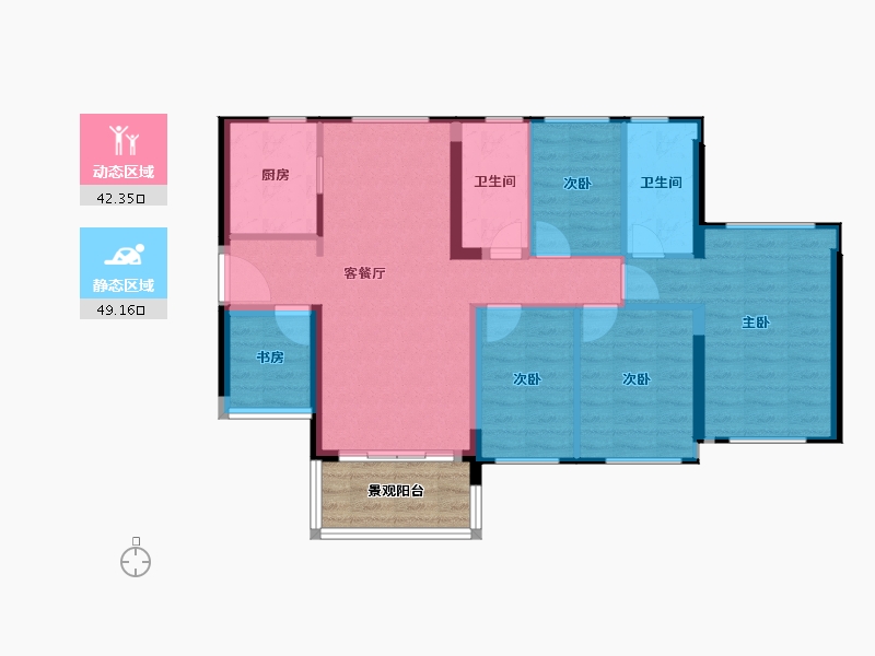 广东省-广州市-广建·云城学府-88.00-户型库-动静分区