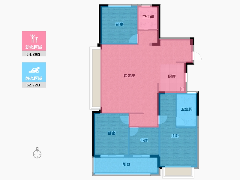 浙江省-杭州市-保利恒尊·崇璟和颂府-106.36-户型库-动静分区