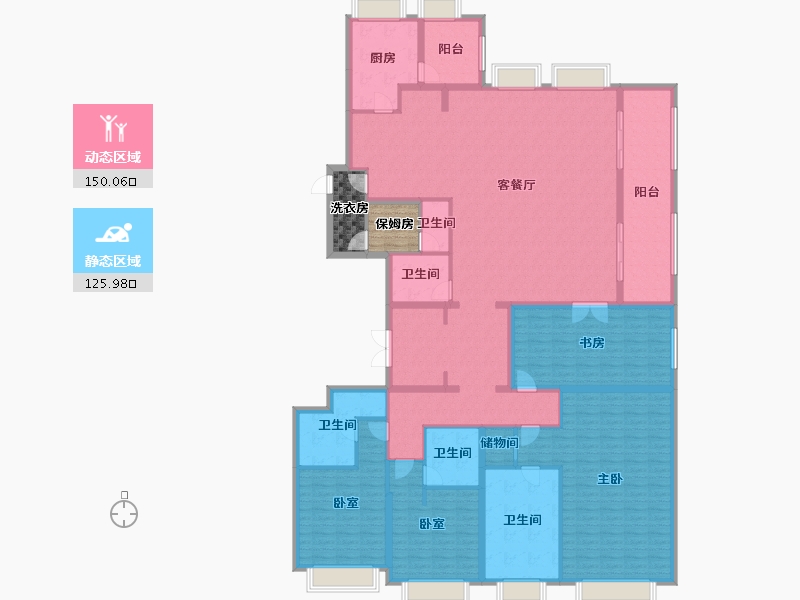 上海-上海市-融创外滩壹号院-262.01-户型库-动静分区