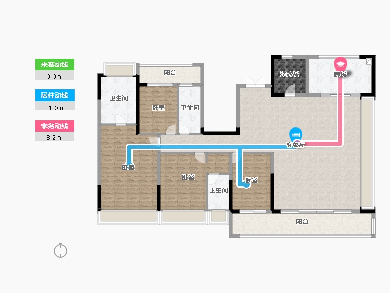 江苏省-常州市-华盛珑御中棠-200.80-户型库-动静线