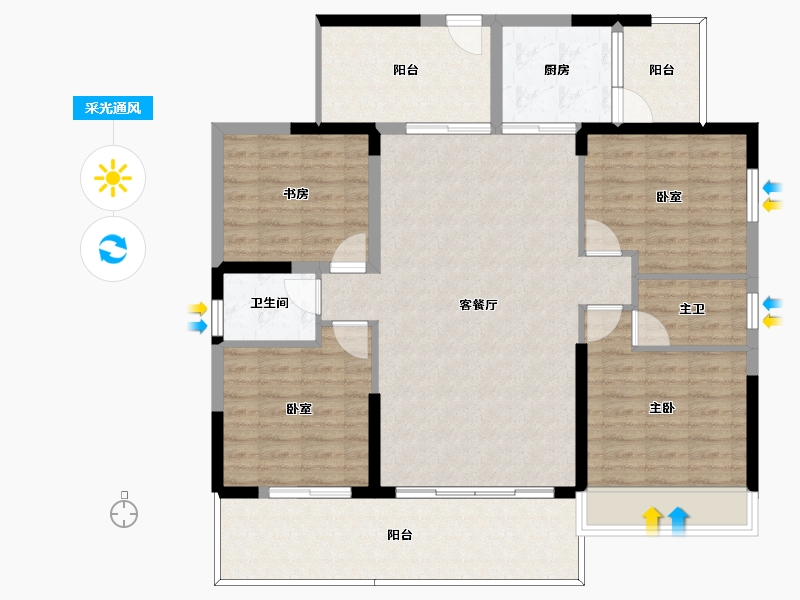 广东省-汕尾市-领航珑璟府-121.29-户型库-采光通风