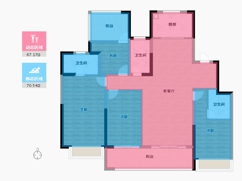 海南省-海口市-元垄·望品-123.21-户型库-动静分区