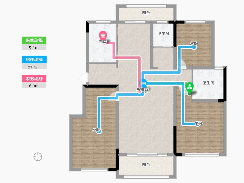 河南省-驻马店市-清河簏岸-130.00-户型库-动静线