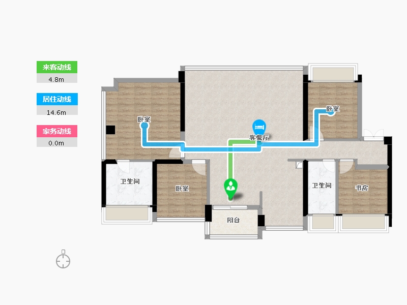 广东省-珠海市-横琴华发金融城·横琴玺-116.93-户型库-动静线