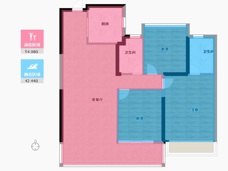 浙江省-温州市-滨江壹号-88.00-户型库-动静分区