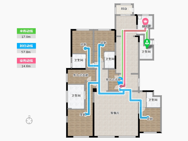 上海-上海市-融创外滩壹号院-267.01-户型库-动静线