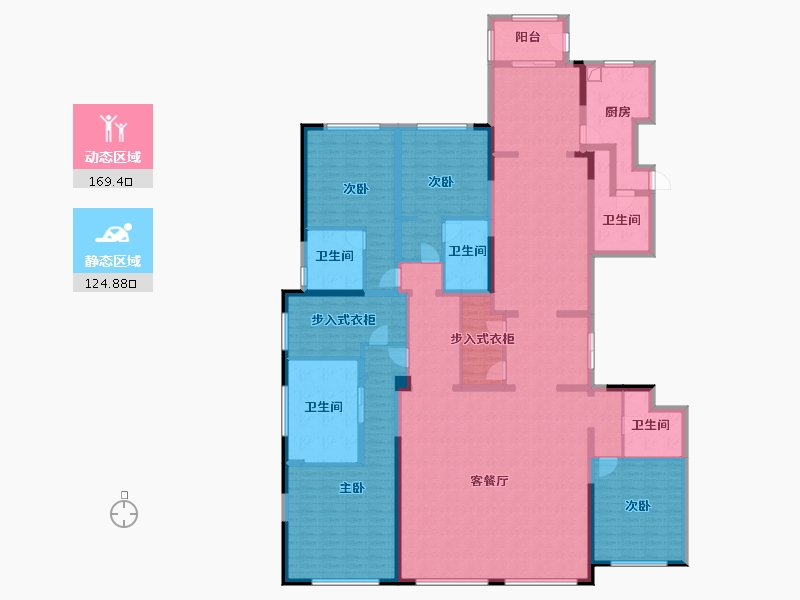 上海-上海市-融创外滩壹号院-267.01-户型库-动静分区