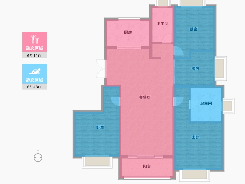 上海-上海市-天安1号-119.36-户型库-动静分区