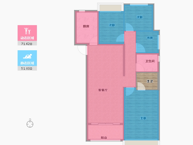 山东省-济南市-济南悦珑台-116.00-户型库-动静分区