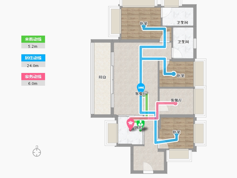 广东省-深圳市-润宏城-85.60-户型库-动静线