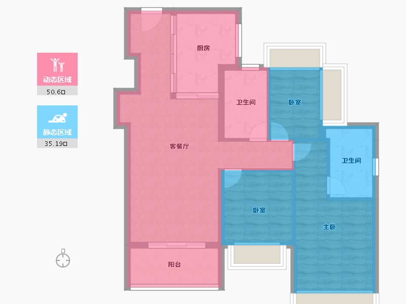 广东省-深圳市-星河盛境3期-76.80-户型库-动静分区