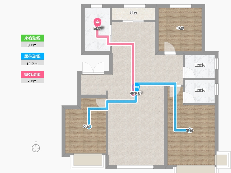 内蒙古自治区-通辽市-通辽·桃花源-92.51-户型库-动静线