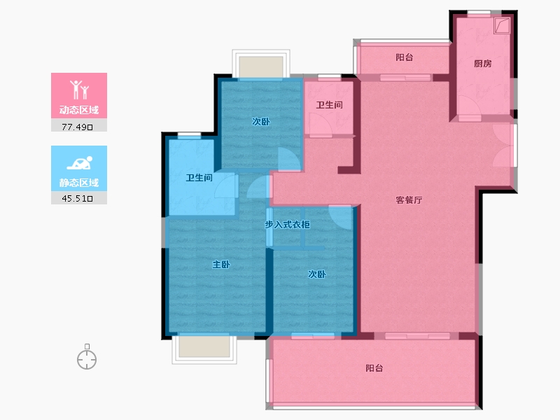 湖北省-宜昌市-运河名都-112.64-户型库-动静分区