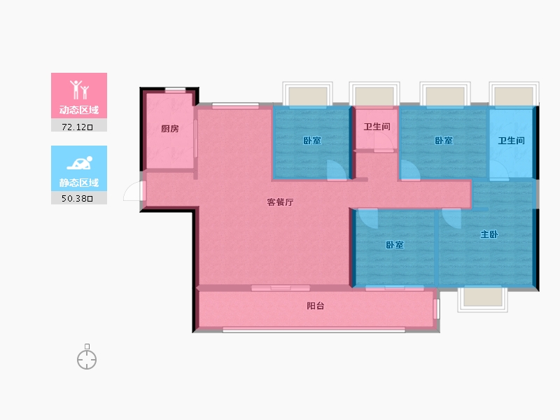 福建省-泉州市-莲花禧上-111.06-户型库-动静分区