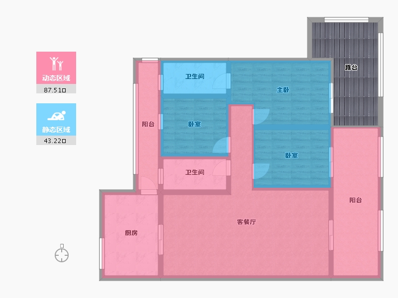 陕西省-安康市-香城宁境-118.40-户型库-动静分区