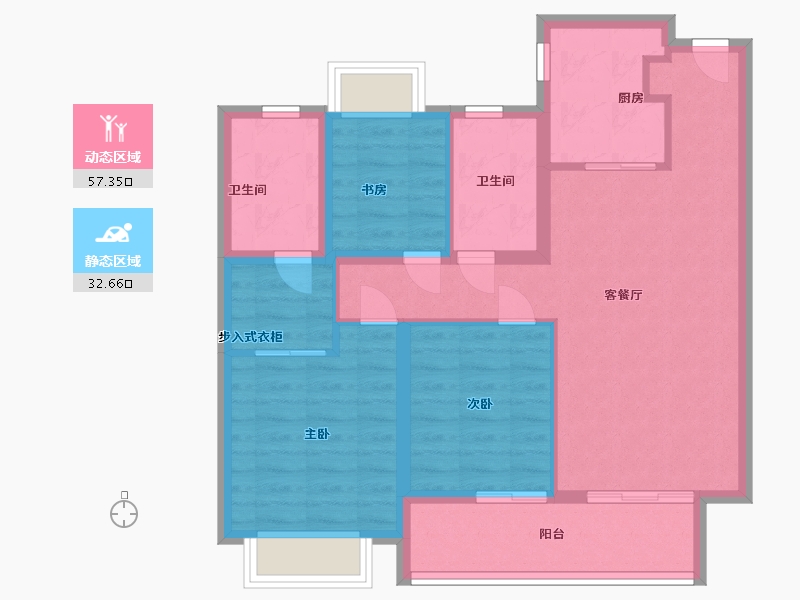 上海-上海市-金融湾·晶二期-80.00-户型库-动静分区