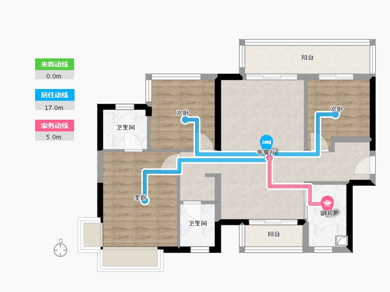 广西壮族自治区-柳州市-旭辉江来-90.40-户型库-动静线