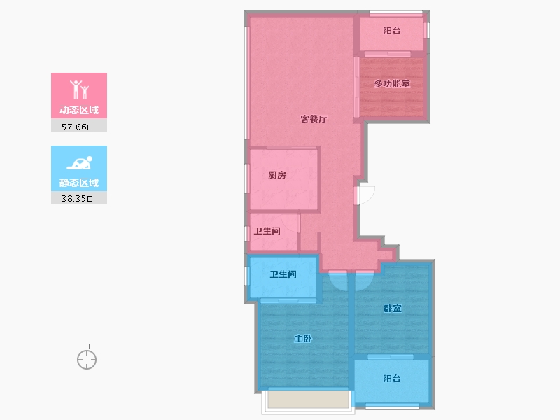 上海-上海市-华发·静安华府-85.60-户型库-动静分区