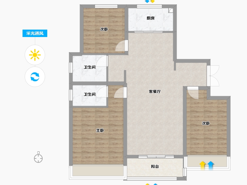 河南省-安阳市-远博御湖宸院-97.00-户型库-采光通风