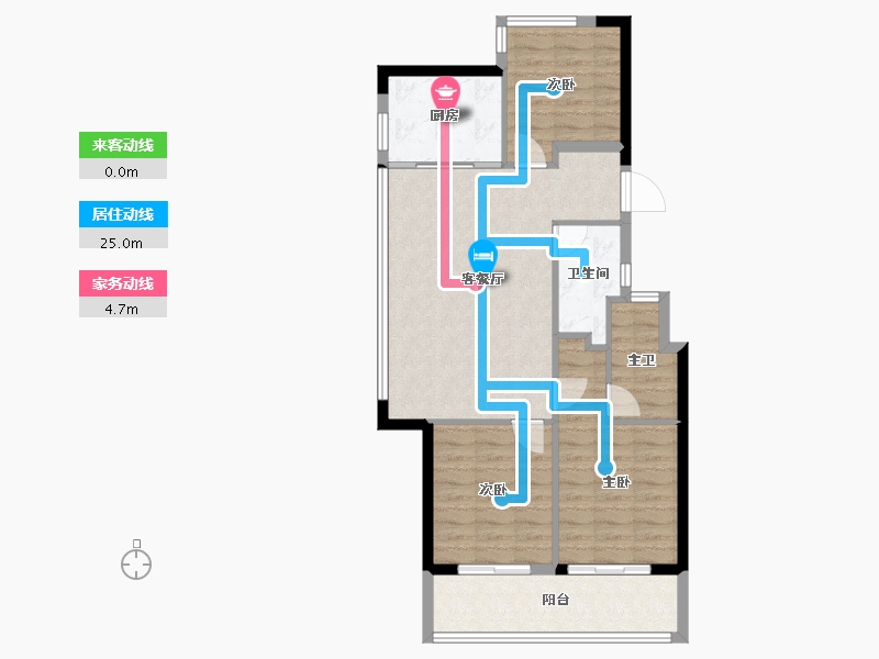 浙江省-宁波市-万科·璞拾江峯-82.04-户型库-动静线