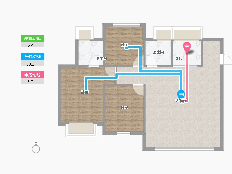 福建省-厦门市-象屿西溪云境-80.68-户型库-动静线