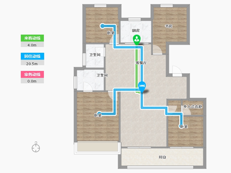 浙江省-杭州市-地铁越秀·星漫云渚-102.87-户型库-动静线