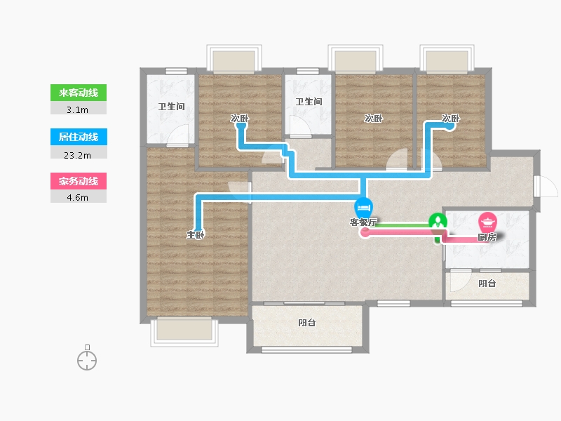 贵州省-贵阳市-中铁逸都国际-115.20-户型库-动静线