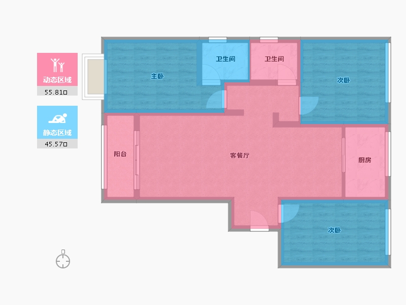 河北省-邢台市-都市豪庭-100.70-户型库-动静分区