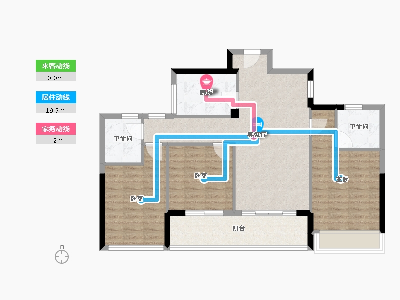 浙江省-嘉兴市-远辰名辰学府-88.76-户型库-动静线