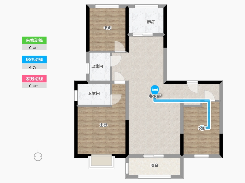 山东省-德州市-尚得公馆-95.54-户型库-动静线