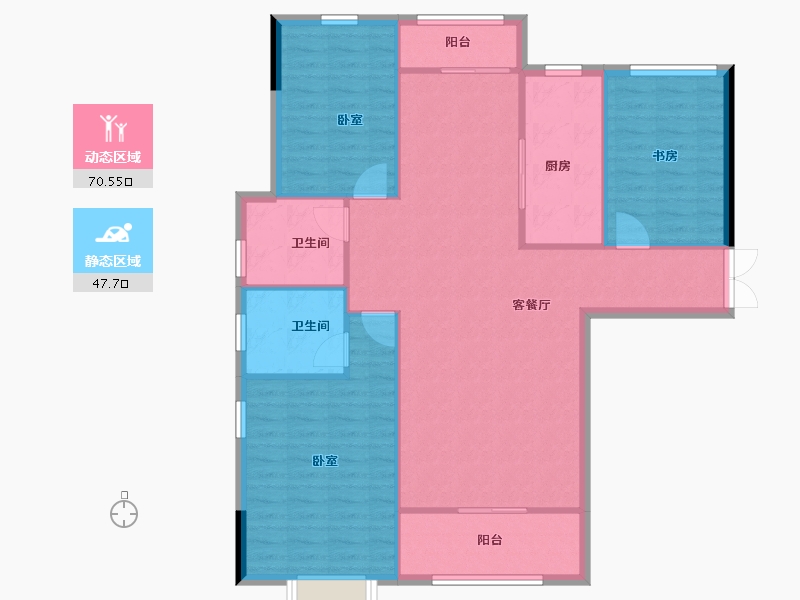 山东省-济南市-城投西江华府-108.81-户型库-动静分区