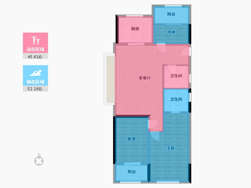 浙江省-湖州市-祥新玖境府-87.76-户型库-动静分区